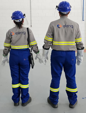 Costas do uniforme ELENG