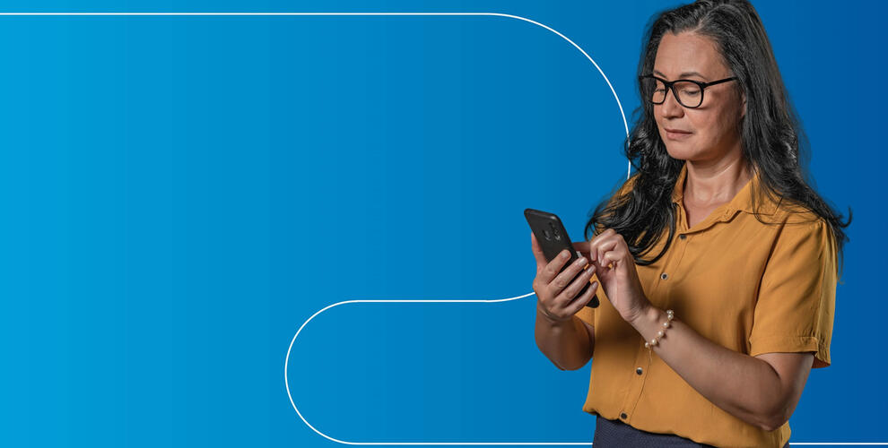 Texto alternativo: Solicite a segunda via da sua conta pelo WhatsApp ou APP